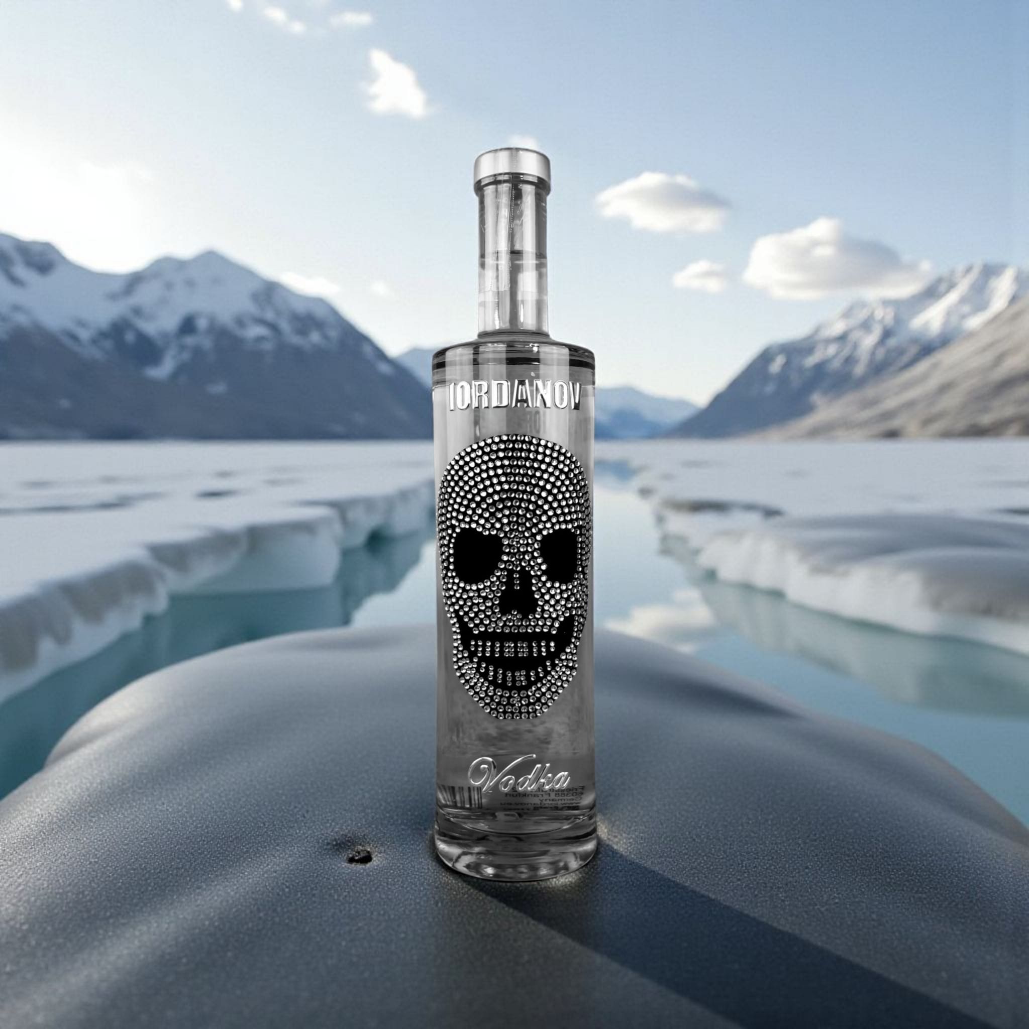 Iordanov Vodka Silber Skull kristall