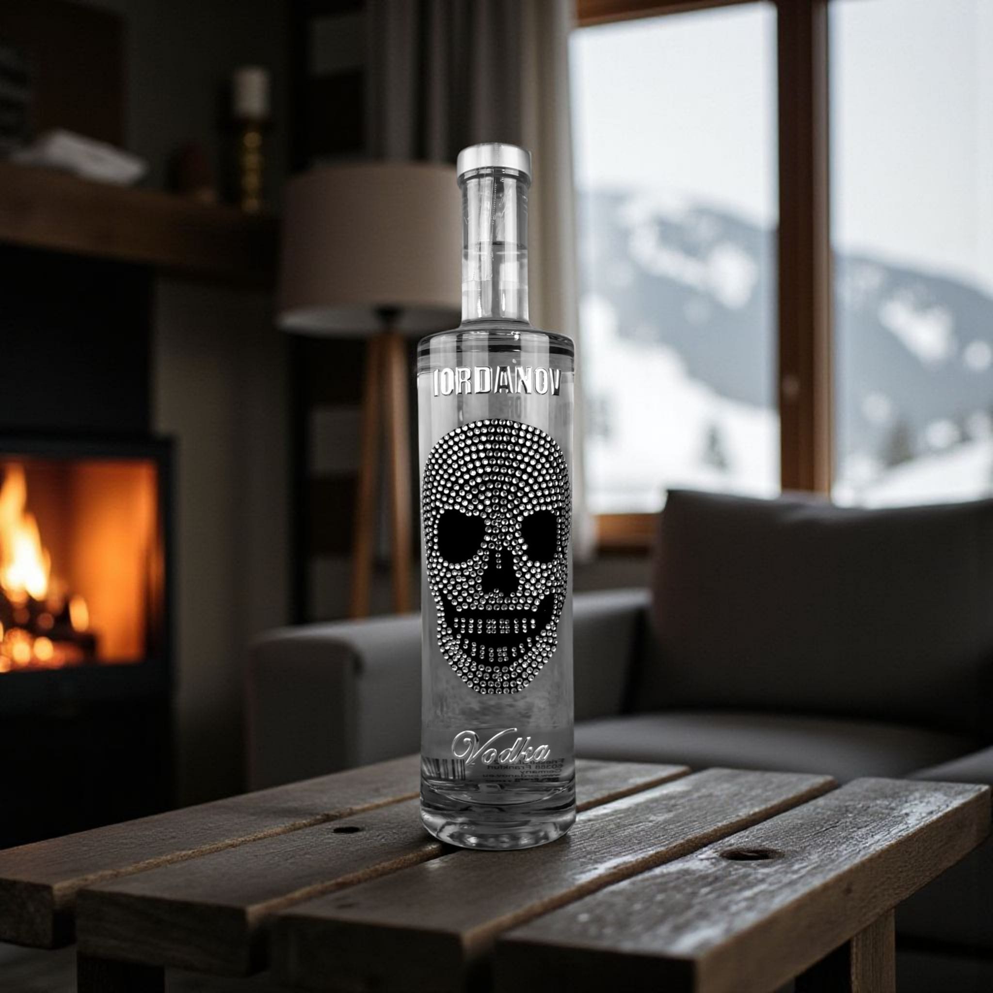 Iordanov Vodka Silber Skull kristall