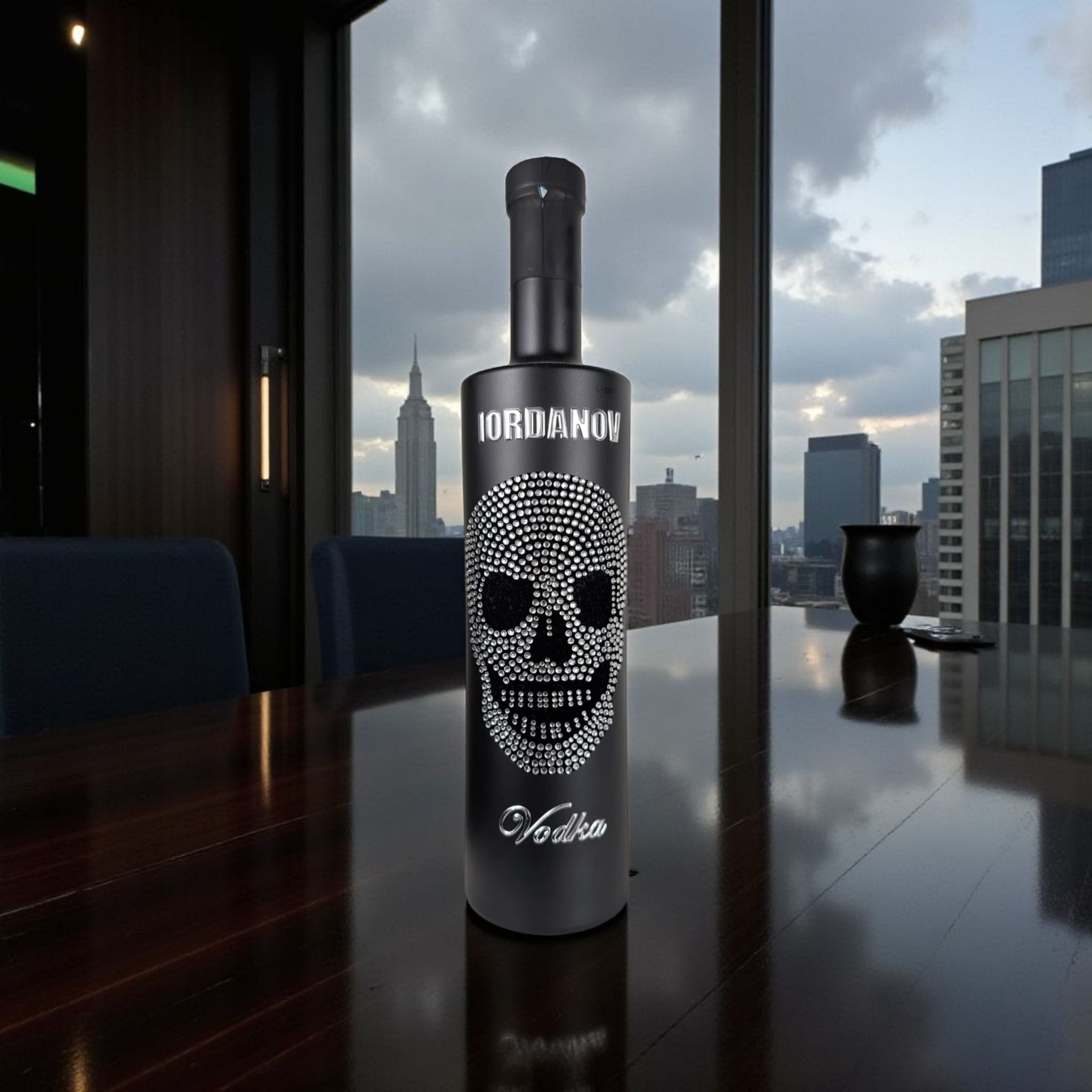 Iordanov Vodka Silber Skull schwarz matt